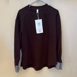 NWT Long Sleeve Layered Hem Top